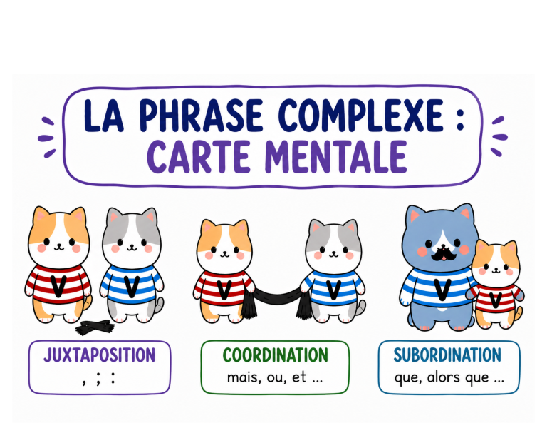 La phrase complexe : une carte mentale simple et efficace