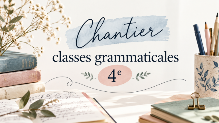 Classes de mots en 4e : comprendre, distinguer et réinvestir